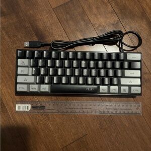 Black and Gray Wired Keyboard
